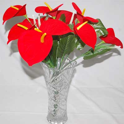 "Artificial Flowers with Vase - 537-code 001 - Click here to View more details about this Product